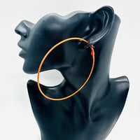 在庫処分SALE　オレンジ　フープ　ピアス　ヒップホップ　90年代　90’s hiphop Bling Bling