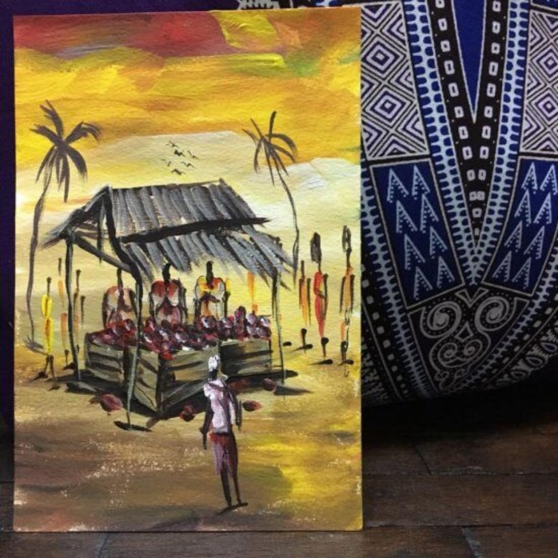 Art of Africa ポストカード アート アフリカ アフリカンアート ガーナ