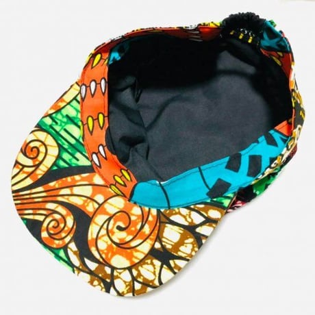 アフリカンプリント　ミリタリーキャップ　パーニュ　キテンゲ　キャップ　ハット　帽子　African print cap