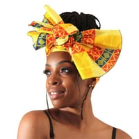 アフリカンプリント　ケンテ　アフリカ布　ヘッドラップ　ターバン　African print Head wrap kente