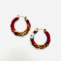 アフリカンプリント　アフリカンバンブーピアス　アフリカ布　ハンドメイド　バンブーピアス　hiphop african print