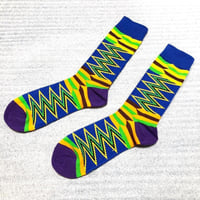 アフリカンプリント　ケンテ　靴下　ソックス　African print kente socks