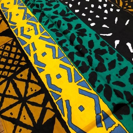 アフリカンプリント　アフリカ布　ヘッドラップ　ターバン　African print Head wrap Mud print