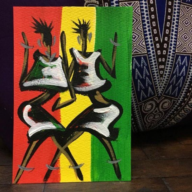 Art of Africa ポストカード アート アフリカ アフリカンアート ガーナ
