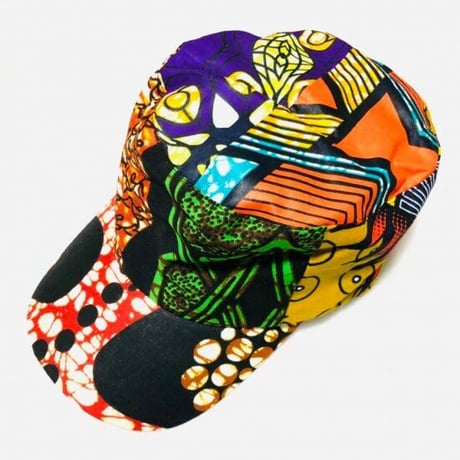 アフリカンプリント　ミリタリーキャップ　パーニュ　キテンゲ　キャップ　ハット　帽子　African print cap