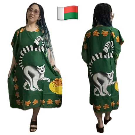 Made in Africa Madagascar マダガスカル　ワオキツネザル  ワンピース