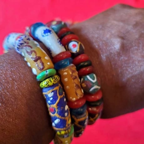 ガーナ　トレードビーズ　ブレスレット　Trade Beads Ghana Bracelet
