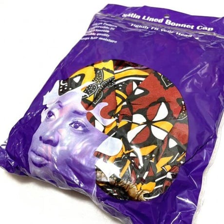アフリカンプリント　ボンネット　キャップ　らくらくターバン　ターバン帽子　ヘッドラップ　African print Bonnet cap Head wrap Mud print
