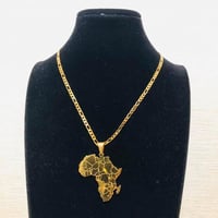 アフリカ　アフリカ大陸　ゴールドネックレス　ネックレス　hiphop Gold Plated Africa African Map