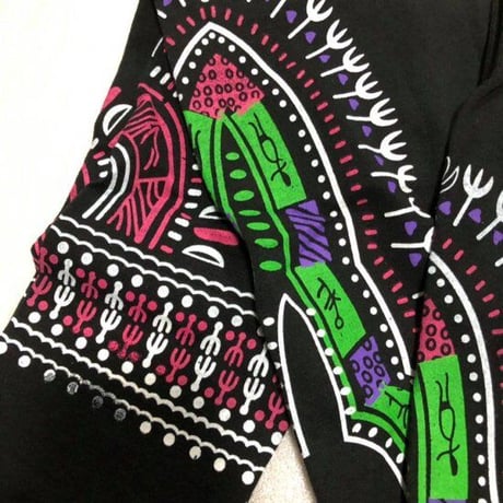 アフリカ　アフリカン　ダシキ　レギンス　Africa Dashiki leggings White/Purple/Green