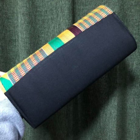Made in Ghana　アフリカ　ガーナ産　ケンテ　クラッチバッグ　Africa Kente
