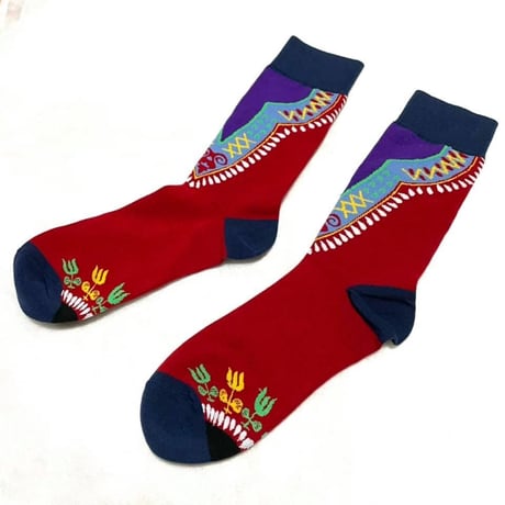 アフリカンプリント　ダシキ柄　靴下　ソックス　African print socks
