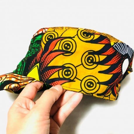 アフリカンプリント　ミリタリーキャップ　パーニュ　キテンゲ　キャップ　ハット　帽子　African print cap