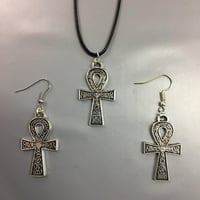 セット（ばら売り可能）エジプト　Egypt　アンク　Ankh　シルバー　ミニ　ネックレス　ピアス