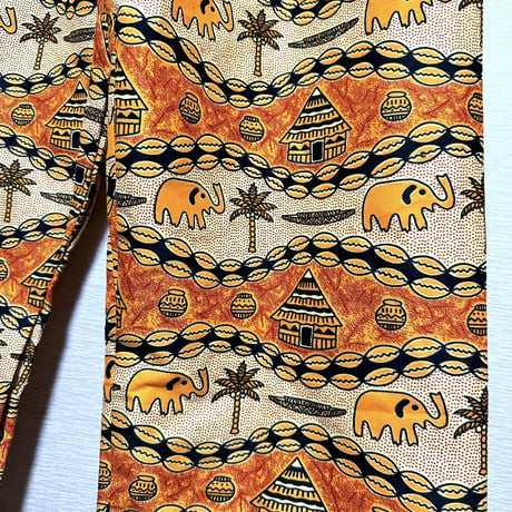 ユニセックス　アフリカンプリント　ワイド　パンツ　African print pants
