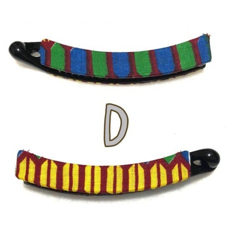 アフリカンプリント　アフリカ布　パーニュ　キテンゲ　ハンドメイド　バナナクリップ　African print