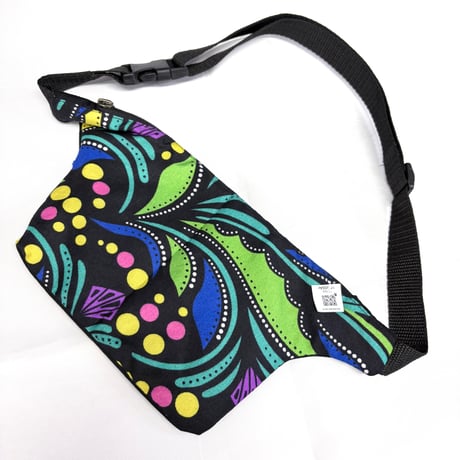 アフリカンプリント　アフリカ布　ハンドメイド　ポシェット　ウエストポーチ　African print porch Bag