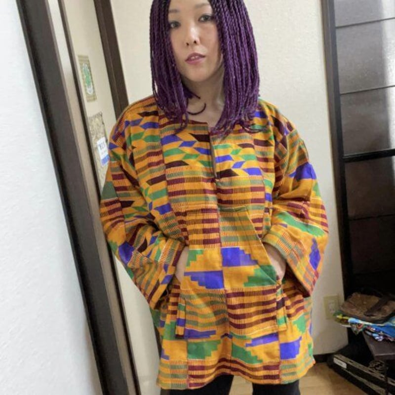 Made in Ghana アフリカ ガーナ ケンテ ハンドメイド 手織り プル