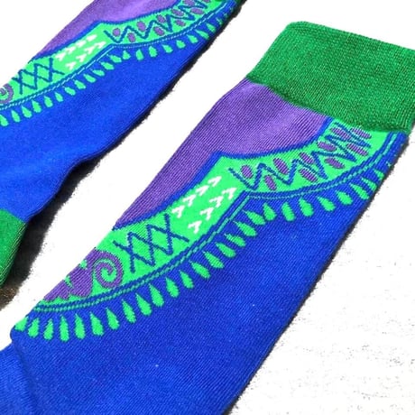 アフリカンプリント　ダシキ柄　靴下　ソックス　African print socks