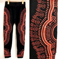 アフリカ　アフリカン　ダシキ　レギンス　Africa Dashiki leggings Orange