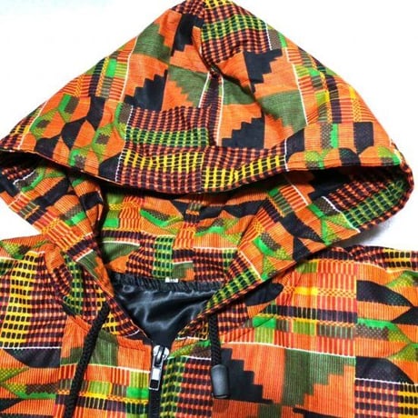 アフリカンプリント　ケンテ　ジャケット　African print Kente Jacket