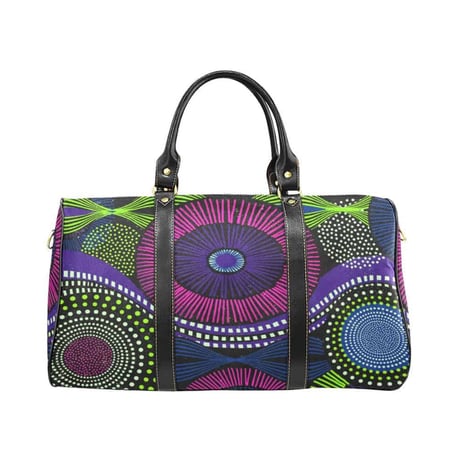 アフリカンプリント　防水　旅行　バッグ　アイ柄　トラベルバッグ　AFRICAN PRINT WATERPROOF TRAVEL BAG