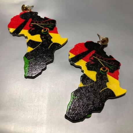 アフリカ　アフリカン　アフリカ大陸　ピアス　Africa　African map