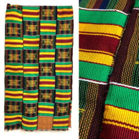 Made in Ghana　手織り　エクストラワイド　ハンドメイド　アフリカ　ケンテ　スカーフ　テーブルクロス　インテリア　Africa Kente handmade