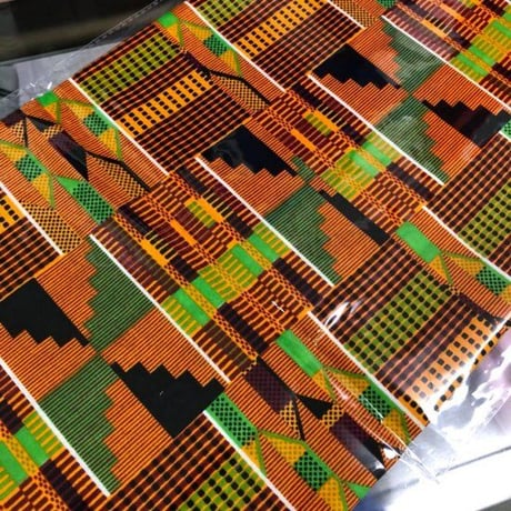アフリカンプリント　ケンテ　アフリカ布　ヘッドラップ　ターバン　African print Head wrap kente