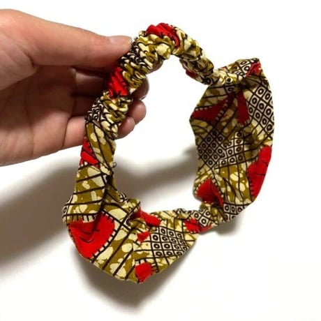 アフリカンプリント　アフリカ布　パーニュ　キテンゲ　リボン　ヘアバンド　African print Head wrap
