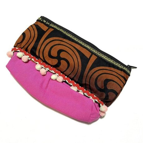 アフリカンプリント　アフリカ布　ハンドメイド　ポーチ　African print porch