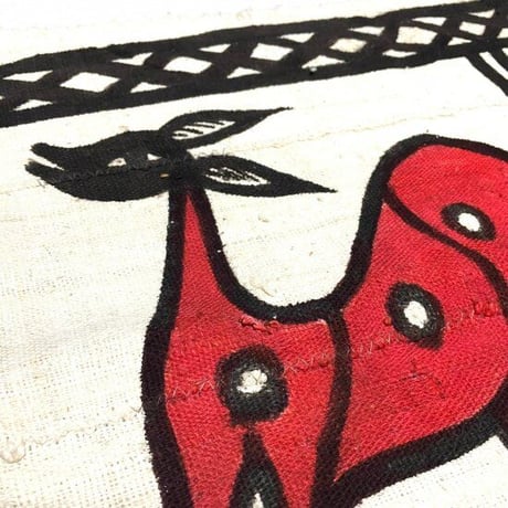 Made in Africa Cote d'Ivoire　手織り　アフリカ　コートジボワール　コロゴ　特大　ハンドメイド　アート　Ivory Coast Korhogo Painting