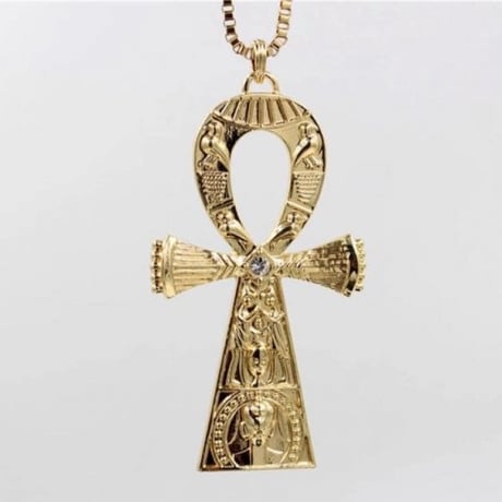 ビッグサイズ　アフリカ　エジプト　Egypt　アンク　Ankh　ゴールド　ネックレス　hiphop