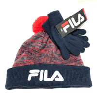 ≪委託商品≫FILA Knit Cap　フィラ　ニットキャップ　手袋付き（ネイビー）