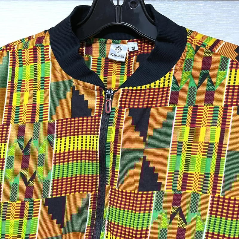 B級品：破れあり》アフリカンプリント ケンテ ジャケット パンツ