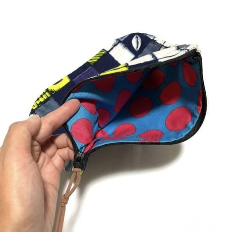アフリカンプリント　アフリカ布　ハンドメイド　ポーチ　African print porch