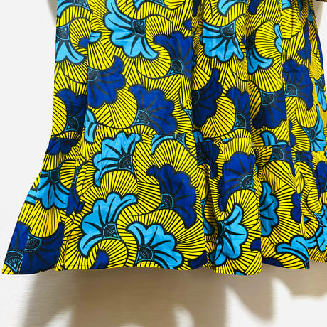 アフリカンプリント　アンカラプリント　ドレス　ワンピース　African print Ankara print smocked dress