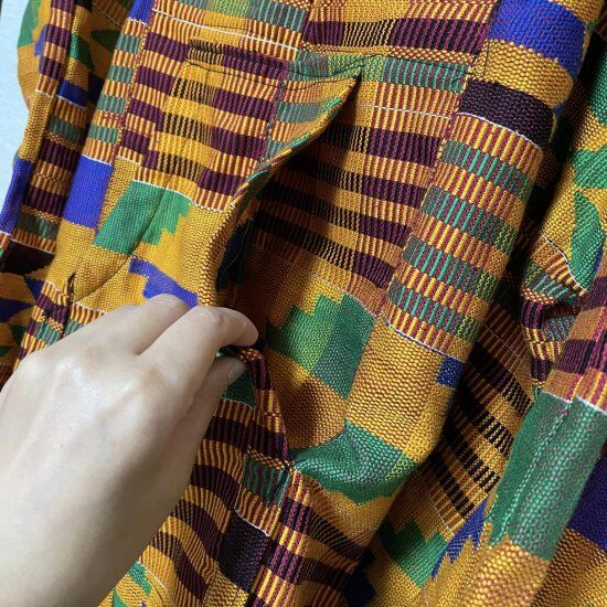 Made in Ghana アフリカ ガーナ ケンテ ハンドメイド 手織り プル