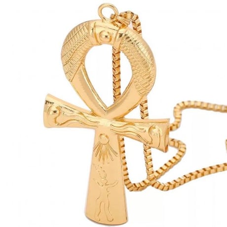 ビッグサイズ　アフリカ　エジプト　Egypt　アンク　Ankh　ゴールド　ネックレス　hiphop