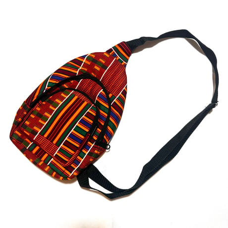 アフリカンプリント　ケンテ　ショルダーバッグ　Kente print small crossbody bag