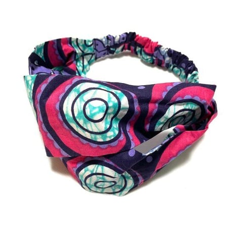 アフリカンプリント　アフリカ布　パーニュ　キテンゲ　クロス　ヘアバンド　African print Head wrap