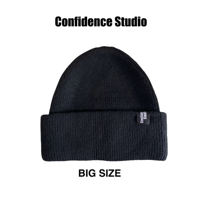 CUNE ニット帽 ブラック confidence studio BIG SIZE KNIT CAP BLACK CON-1