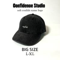 confidence studio soft confids name logo cap blackdenim CON-131