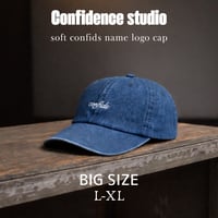confidence studio soft confids name logo cap bluedenim CON-132