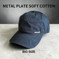 METAL PLATE SOFT COTTON CAP BLUE NA-206