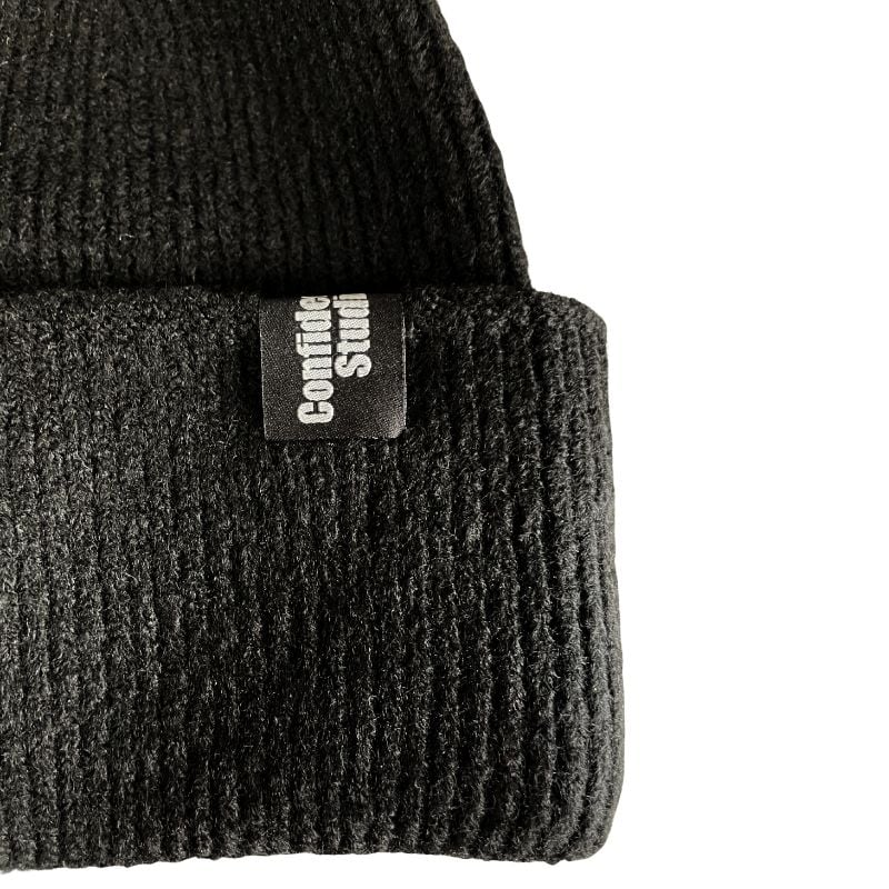 confidence studio BIG SIZE KNIT CAP BLACK CON-1