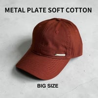 METAL PLATE SOFT COTTON CAP Orange NA-205