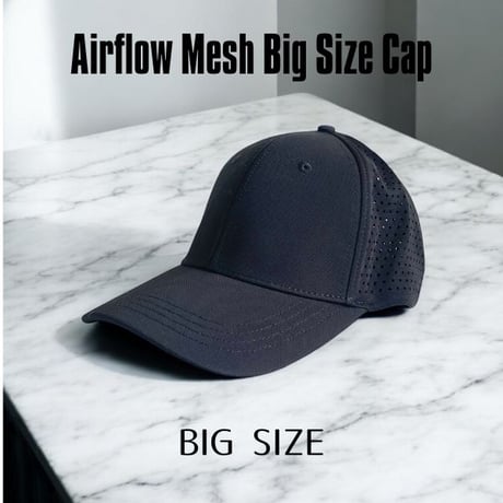 Airflow Mesh Big Size Cap BLACK K-227