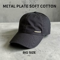 METAL PLATE SOFT COTTON CAP D・Gray NA-201