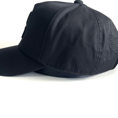 武田信玄×上杉謙信 浮世絵キャップ　上杉謙信　毘沙門天 黒黒　fit-11kebk